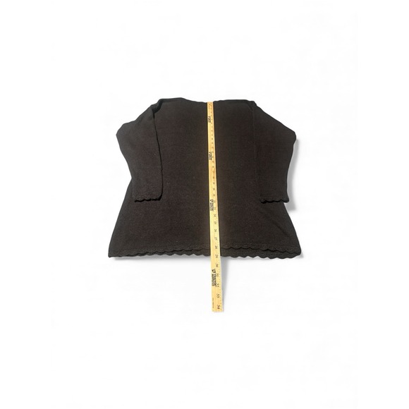 Vintage 80s 90s Margule's Gold Sequin & Beaded Black Ramie Sweater Size Med - Picture 5 of 5